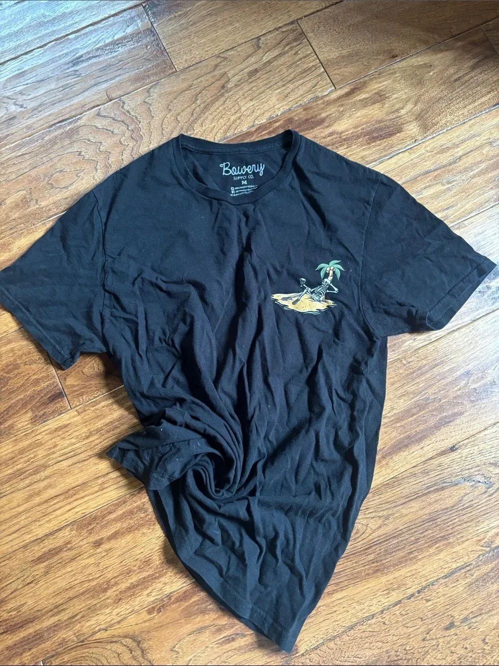 Bowery Supply Co. Men’s Black Graphic Pocket Tee - Island Wasy Does It 🏝️